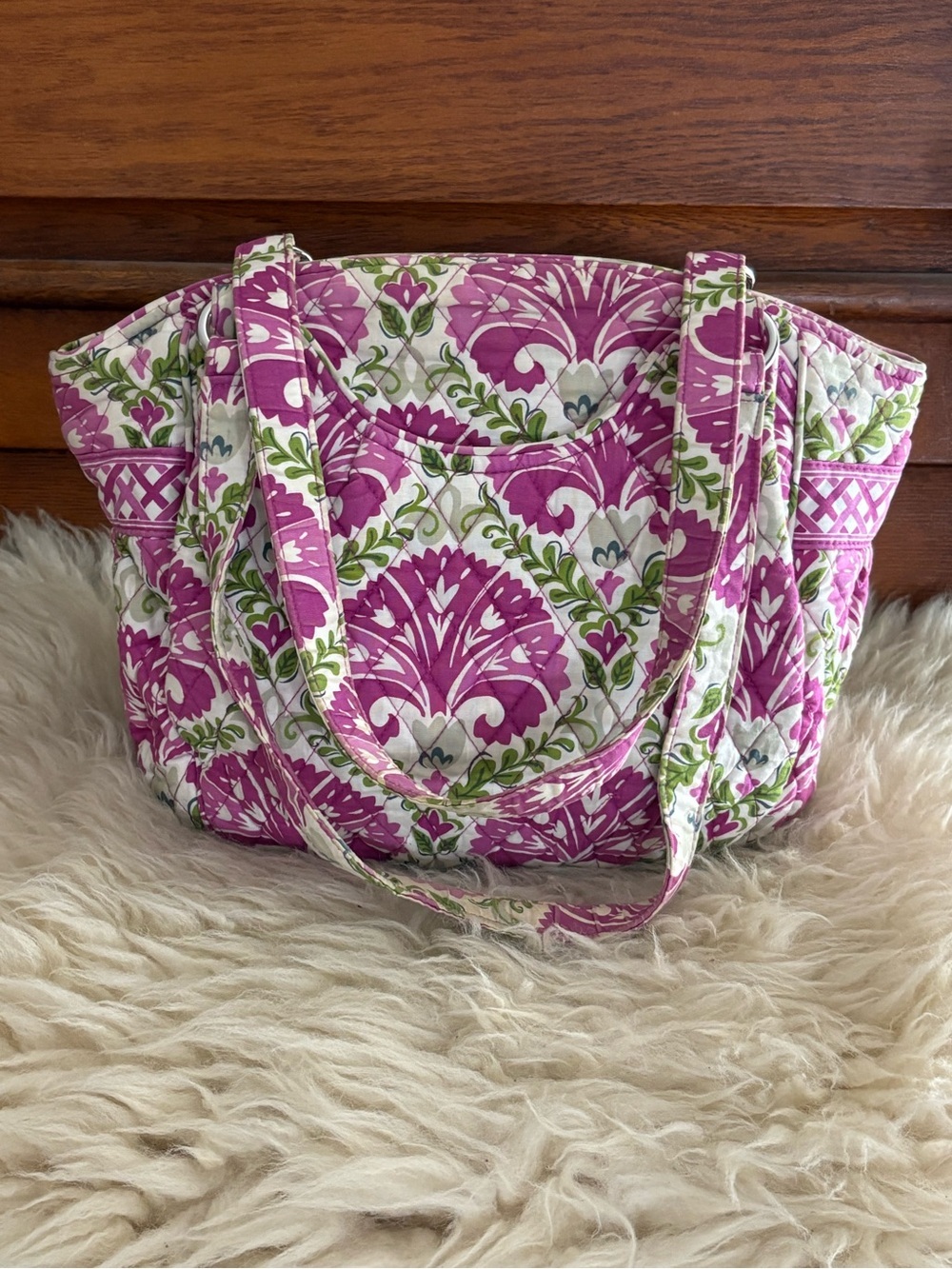Vera Bradley ‘Glena Julep Tulip’ Quilted Floral Tote